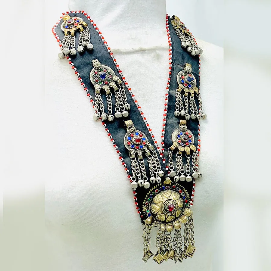 Vintage Turkmen Big Pendant Style Necklace